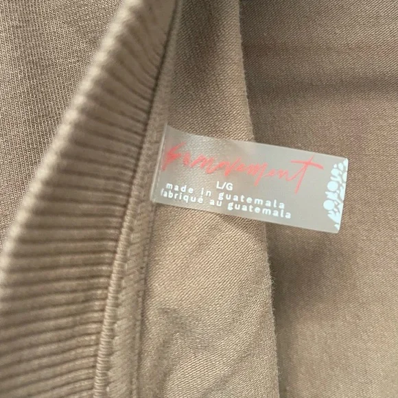 Free People Hot Shot Tee Romper in Mocha Latte Tan Color NWOT Size Large - Picture 10 of 10